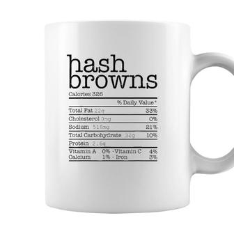 Hash Browns Nutrition Facts Funny Thanksgiving Christmas Coffee Mug - Seseable