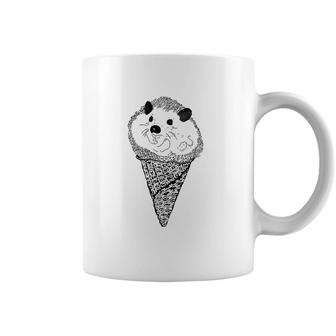 Hedgie Cone Funny Hedgehog Ice Cream Graphic Coffee Mug | Mazezy