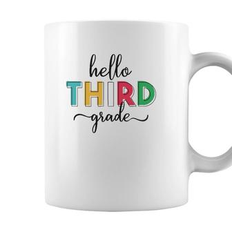 Hello Third Grade Back To School Teacher Student Coffee Mug - Seseable
