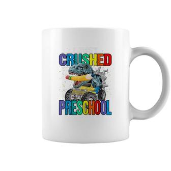 I Just Crushed Preschool Monster Truck Dinosaur Coffee Mug - Seseable