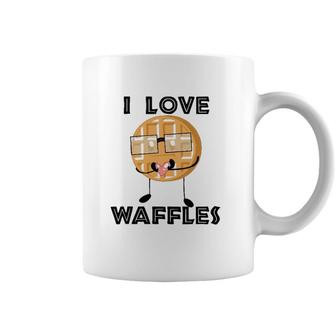 I Love Waffles Waffle Love Pun Coffee Mug | Mazezy DE