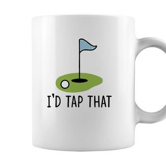 Id Tap That Funny Golf Dad Joke Pun Golfing Putter Coffee Mug - Seseable