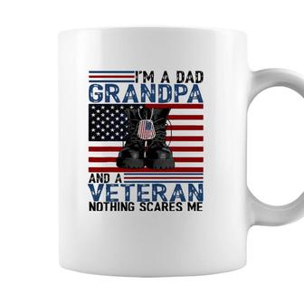 Im A Dad Grandpa And A Veteran Flag Usa Fathers Day Coffee Mug - Seseable