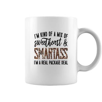 Im Kind Of A Mix Of Sweetheart And Smartass Im A Real Pack Coffee Mug - Seseable