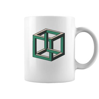 Impossible Cube Optical Illusion Tee Coffee Mug | Mazezy