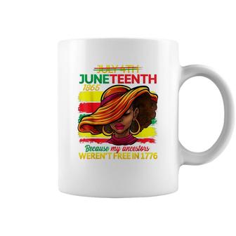 July 4Th Juneteenth 1865 Because My Ancestors Proud Black Coffee Mug - Seseable