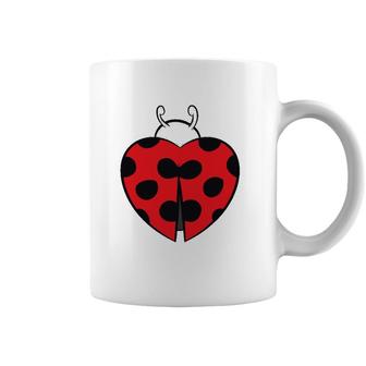 Ladybug Heart Love Ladybugs Gift Coffee Mug | Mazezy