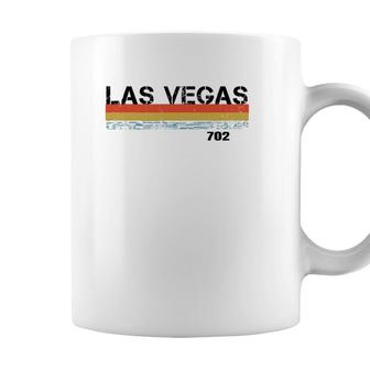 Las Vegas Vintage Retro Stripes Area Code 702 Ver2 Coffee Mug - Seseable