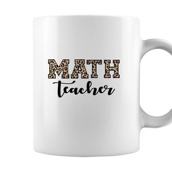 Leopard Math Teacher Funny Awesome Cool Decoration Coffee Mug - Seseable