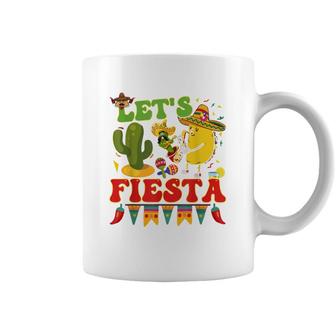 Lets Fiesta Avocado And Tacos Cinco De Mayo Mexican Coffee Mug | Seseable FR