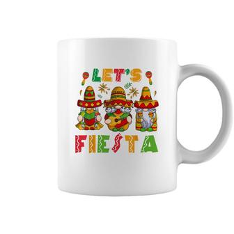 Lets Fiesta Cinco De Mayo Latin Gnomes Mexican Party Poncho Coffee Mug - Seseable
