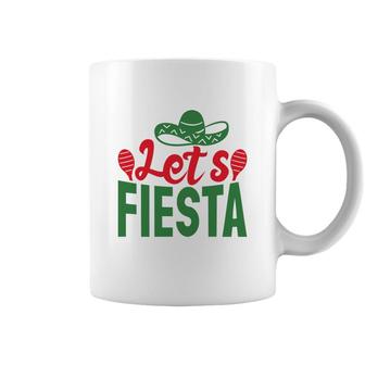 Lets Fiesta Colorful Decoration Gift For Human Red Green Coffee Mug - Seseable