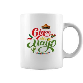 Lets Fiesta Mexico Mexican Lover Funny Cinco De Mayo Coffee Mug - Seseable