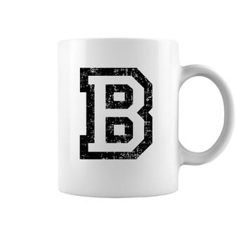 Letter B Vintage Black And White Coffee Mug | Mazezy