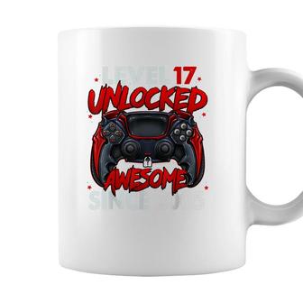 Level 17 Unlocked Awesome Since 2005 17Th Birthday Gaming Coffee Mug - Seseable