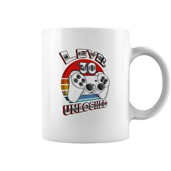 Level 30 Unlocked Matching Video Game 30Th Birthday Gift Men Coffee Mug | Mazezy