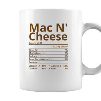 Mac N Cheese Nutrition Facts Matching Thanksgiving Christmas Coffee Mug - Seseable