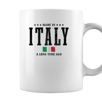 Made In Italy A Long Time Ago Funny Italian Pride Flag Zip Coffee Mug - Seseable