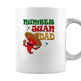 Mens Numbers Juan Dad Funny Spanish Dad Best Dad Ever Mexican Coffee Mug - Seseable