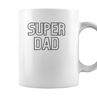 Mens Super Dad Proud Dad Fathers Day Gift Coffee Mug - Seseable
