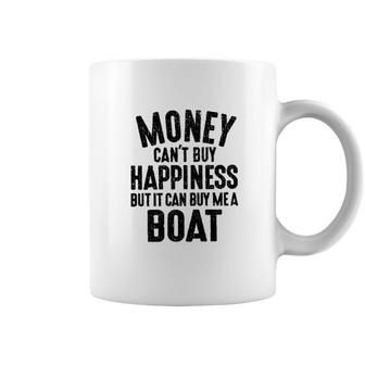 Money Cant Buy Happiness Funny Saying New Letters Coffee Mug - Seseable