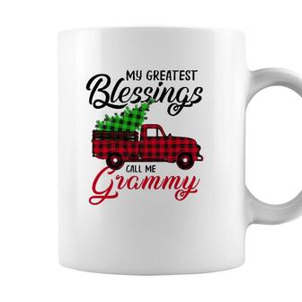 My Greatest Blessings Call Me Grammy Xmas Gifts Christmas Coffee Mug - Seseable