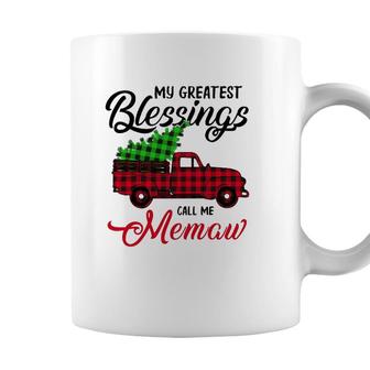My Greatest Blessings Call Me Memaw Xmas Gifts Christmas Coffee Mug - Seseable