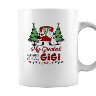 My Greatest Blessings Called Me Gigi Snowman Car Christmas Coffee Mug - Seseable