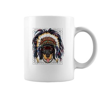 Native Indian Dachshund Native American Indian Dog Lovers Coffee Mug | Mazezy