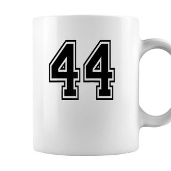 Number 44 Sports Jersey Player Uniform Number 44Th Birthday Raglan Baseball Tee Coffee Mug | Seseable CA