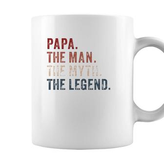 Papa Man Myth Legend For Mens & Dad Funny Father Gift Coffee Mug - Seseable