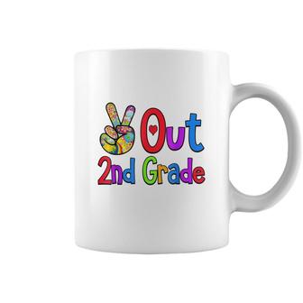 Peace Out 2Nd Grade Last Day Of School Second Grade Coffee Mug - Seseable