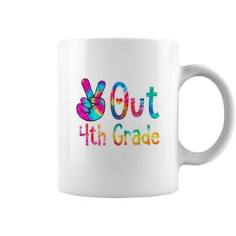 Peace Out 4Th Grade Tie Dye Graduation Last Day Of School Coffee Mug - Seseable