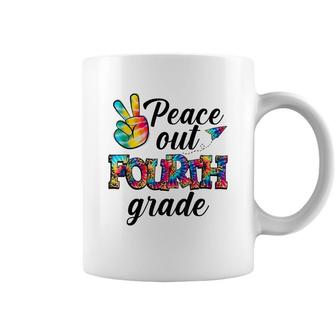 Peace Out 4Th Grade Tie Dye Last Day Of School Graduation Coffee Mug - Seseable