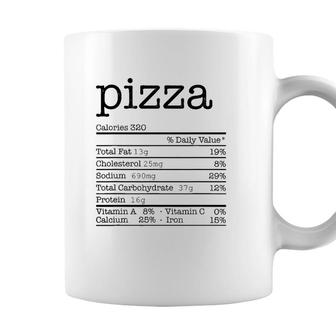 Pizza Nutrition Facts Funny For Thanksgiving Christmas Food Coffee Mug - Seseable
