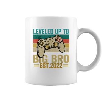 Promoted To Big Bro Funny Leveled Up To Big Brother Est 2022 Coffee Mug - Seseable