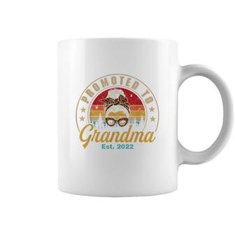 Promoted To Grandma Est 2022 Women Retro First Time Grandma Coffee Mug - Seseable