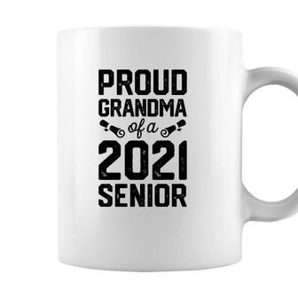 Proud Grandma Of A 2021 Senior Graduate Graduation Vintage Coffee Mug - Seseable