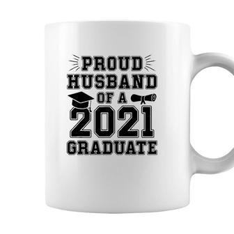 Proud Husband Of A 2021 Graduate School Graduation Wife Grad Coffee Mug - Seseable