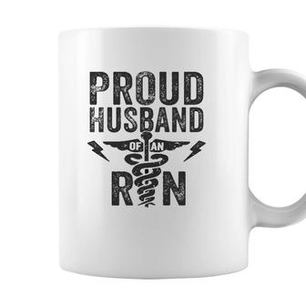 Proud Husband Of An Rn Nurse Frontline Healthcare Hero Coffee Mug - Seseable