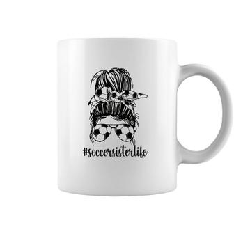 Proud Soccer Sister Of A Soccer Player Sis Coffee Mug | Mazezy