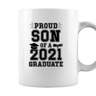 Proud Son Of A 2021 Graduate School Graduation Mom Dad Grad Coffee Mug - Seseable