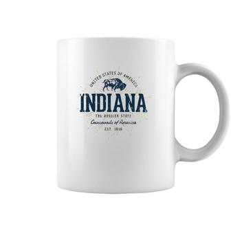 Retro Vintage State Of Indiana Coffee Mug | Mazezy CA