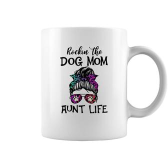 Rockin The Dog Mom And Aunt Life Colors Girl Coffee Mug - Seseable
