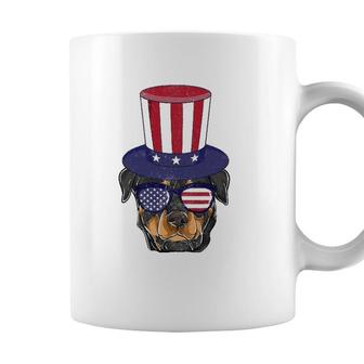 Rottweiler Patriotic Dog Mom & Dad S 4Th Of July Usa Coffee Mug - Seseable