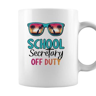 School Secretary Off Duty Summer Vacation Last Day Of School Coffee Mug - Seseable