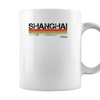 Shanghai China Vintage Retro Stripes Coffee Mug - Seseable