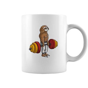 Sloth Deadlift Lazy Fitness Bodybuilder Animal Coffee Mug | Mazezy