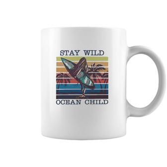Stay Wild Ocean Child Surfing Ocean Racerback Coffee Mug | Mazezy