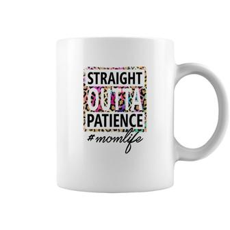 Straight Outta Patience Momlife Pink Leopard Vintage Mothers Day Coffee Mug - Seseable